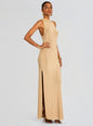 Henne Metallic Knit Maxi Dress