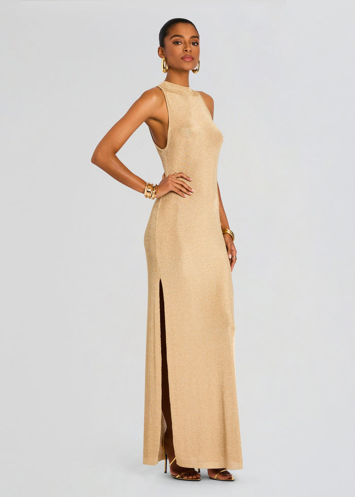 Henne Metallic Knit Maxi Dress