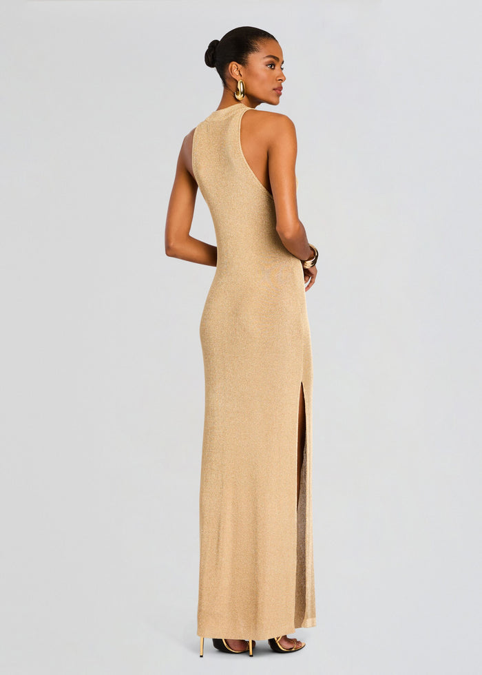Henne Metallic Knit Maxi Dress
