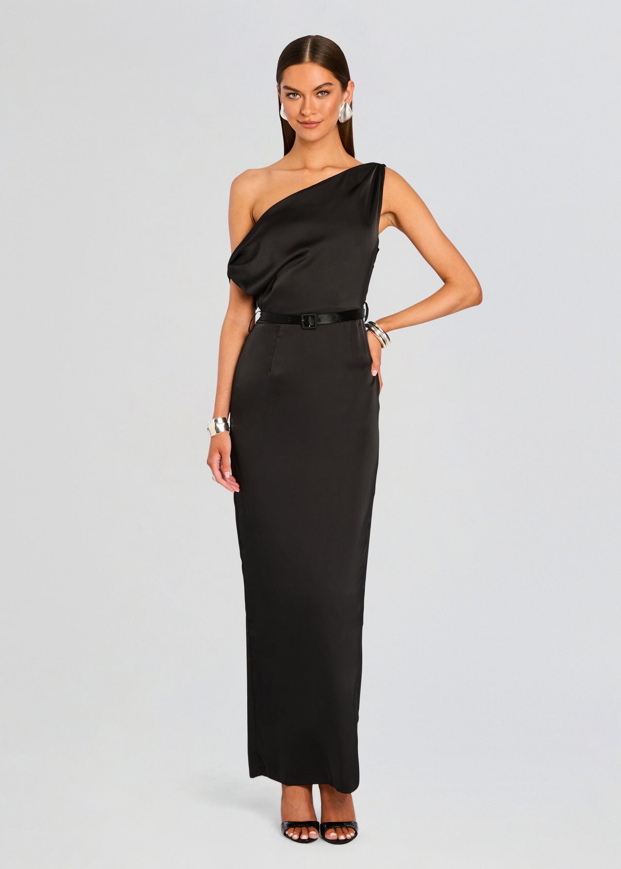 parker cocktail dress Parker Off The Shoulder Maxi Dress Black / S
