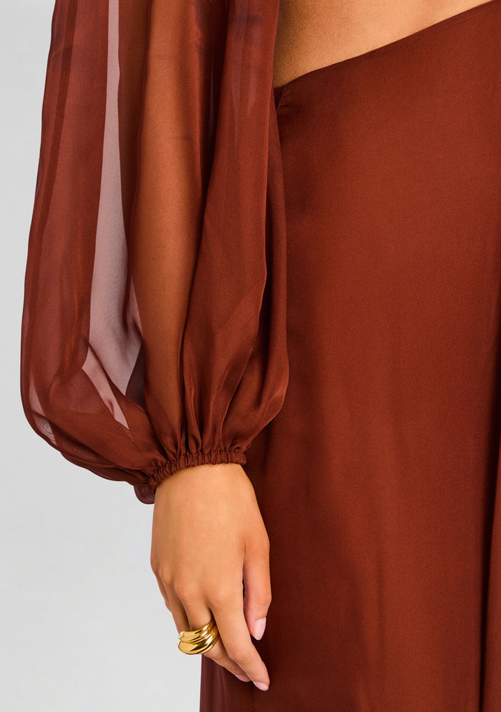 white christmas dresses Nicole Silk Chiffon Dress – Retrofete main image 1