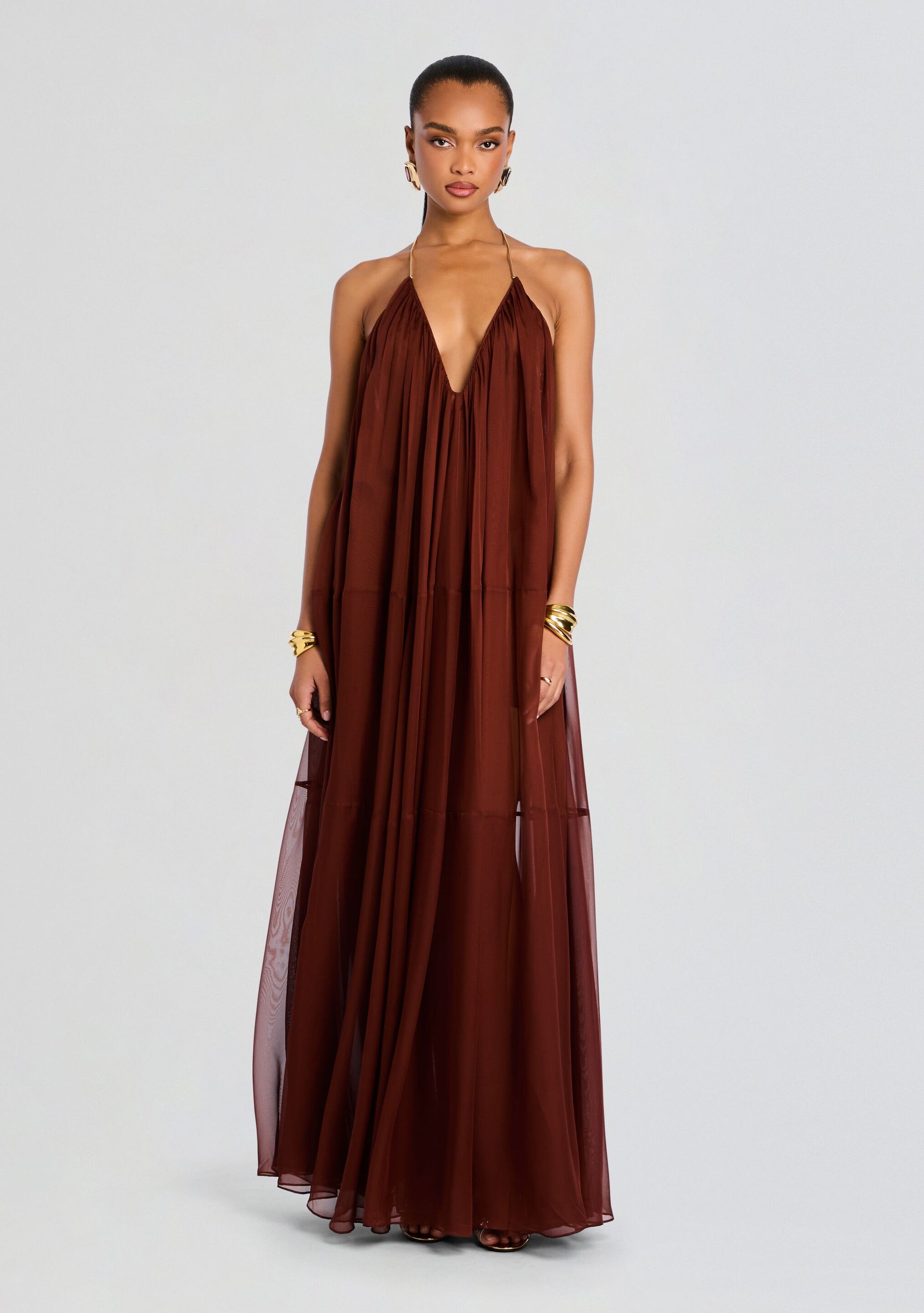 white christmas dresses Arlet Chiffon Dress