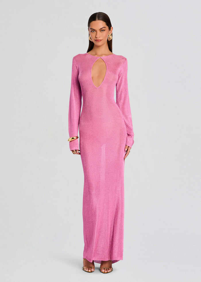 Carmel Metallic Knit Maxi Dress