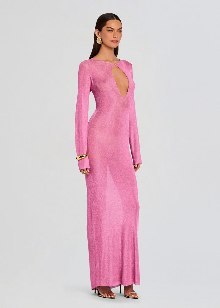 Carmel Metallic Knit Maxi Dress