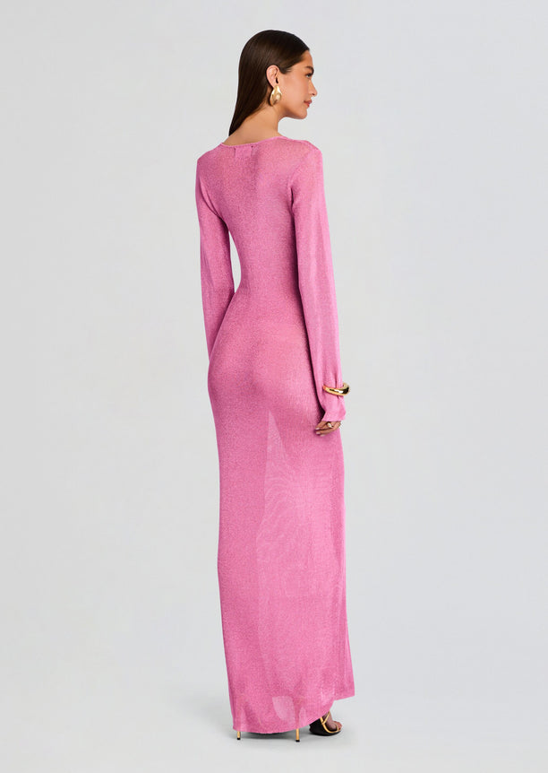 Carmel Metallic Knit Maxi Dress