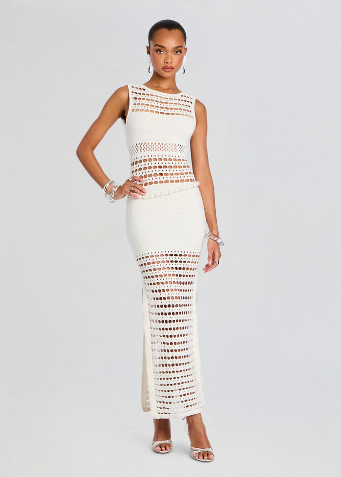 Kylan Knit Crochet Dress media 1 of 5