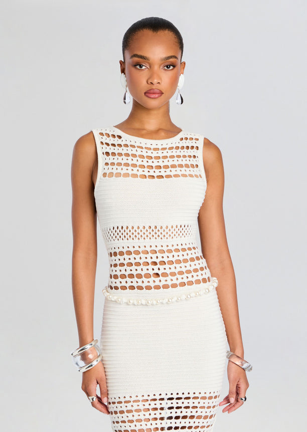 Kylan Knit Crochet Dress