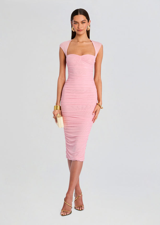 Kylie Mesh Midi Dress