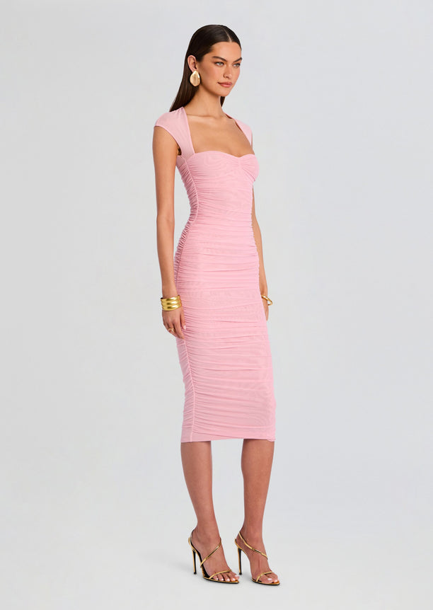 Kylie Mesh Midi Dress