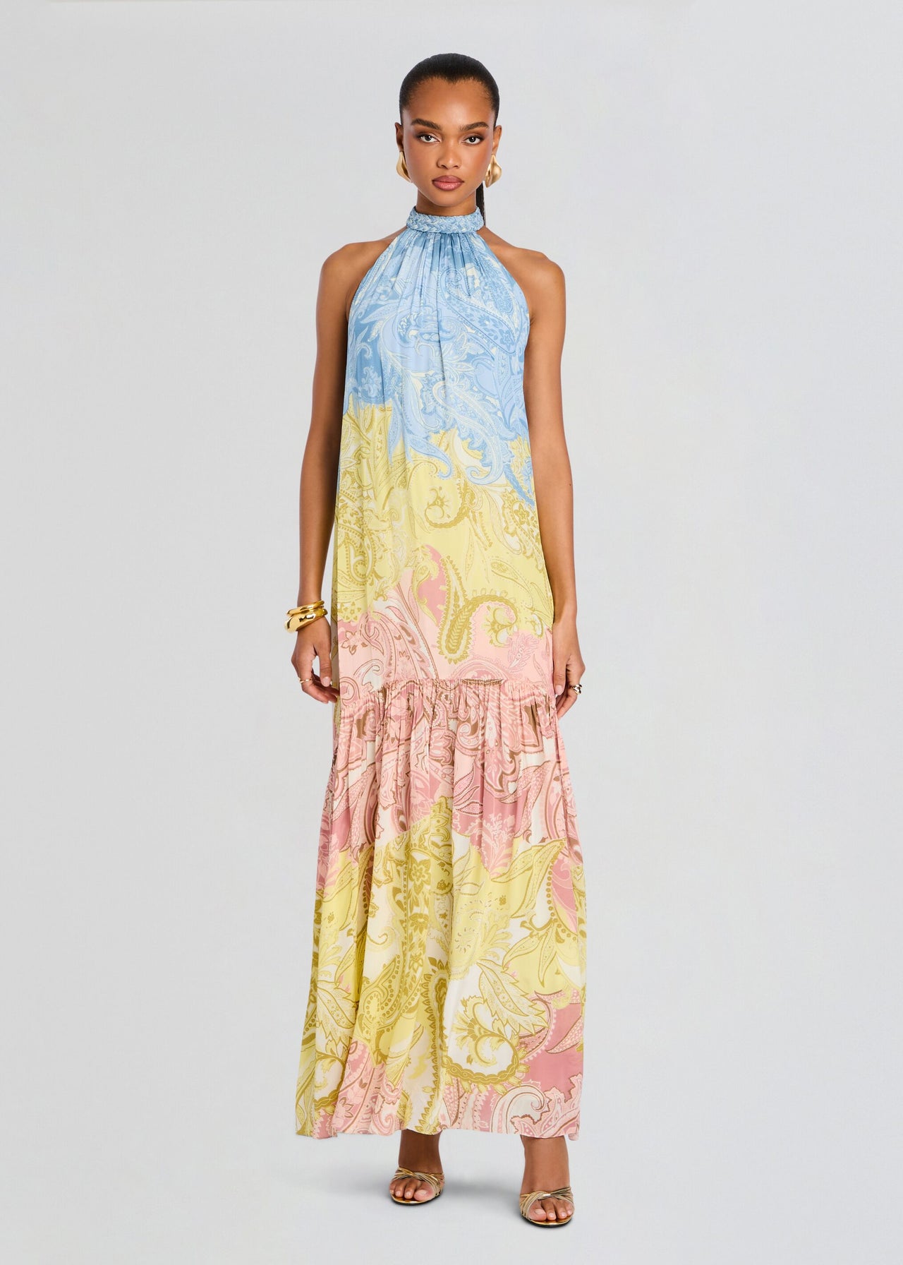 Fiza Halter Long Dress  Retrofete