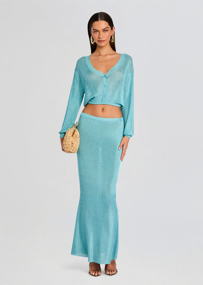 Harmony Metallic Knit Skirt