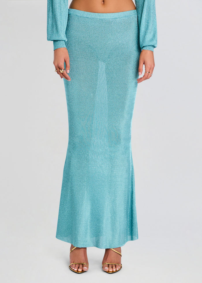 Harmony Metallic Knit Skirt
