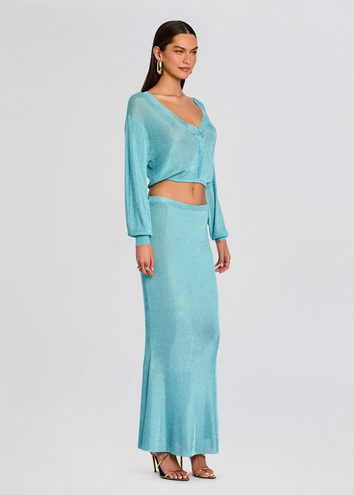 Harmony Metallic Knit Skirt