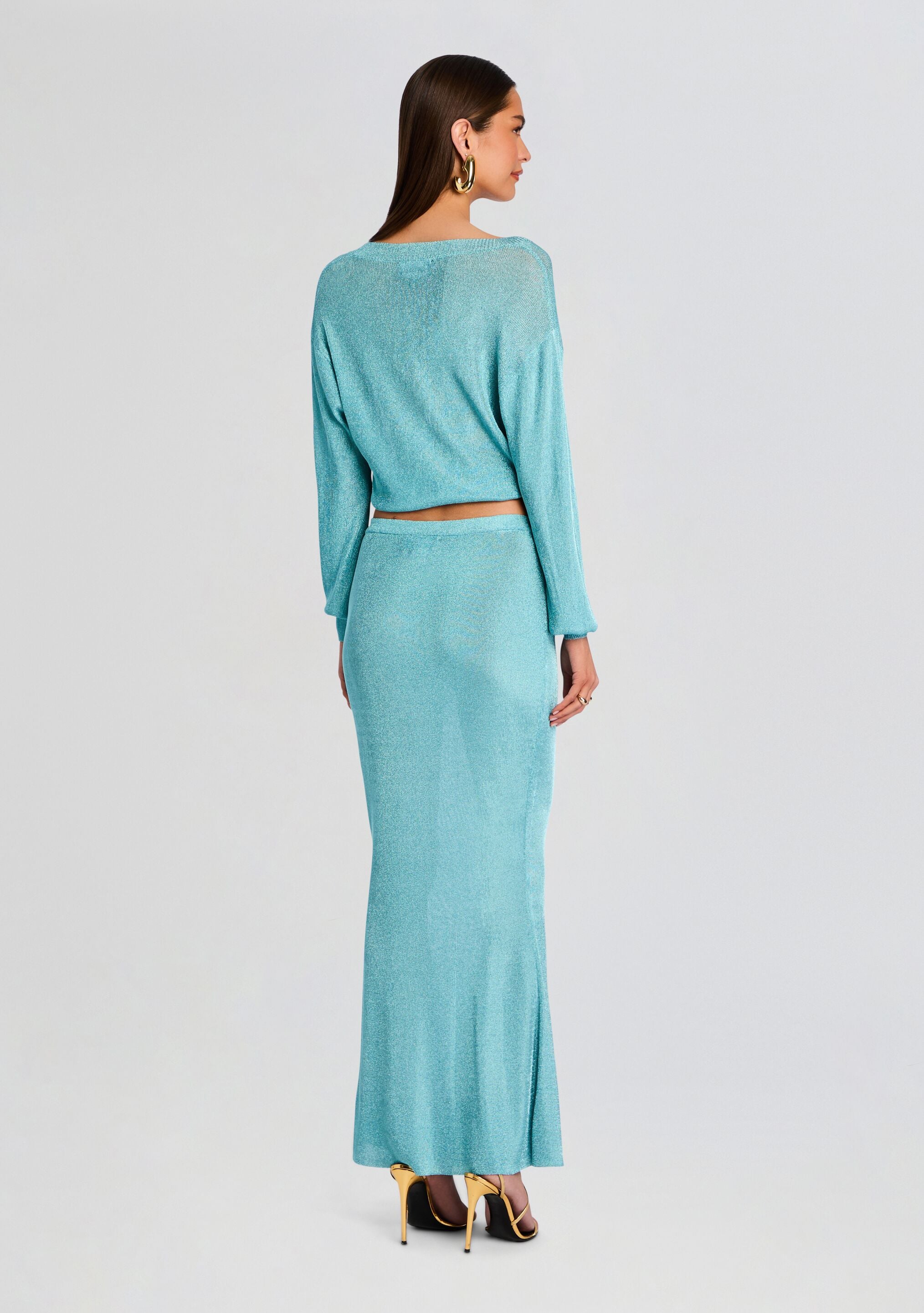 Harmony Metallic Knit Skirt – Retrofete Harmony Metallic Knit Skirt – Retrofete