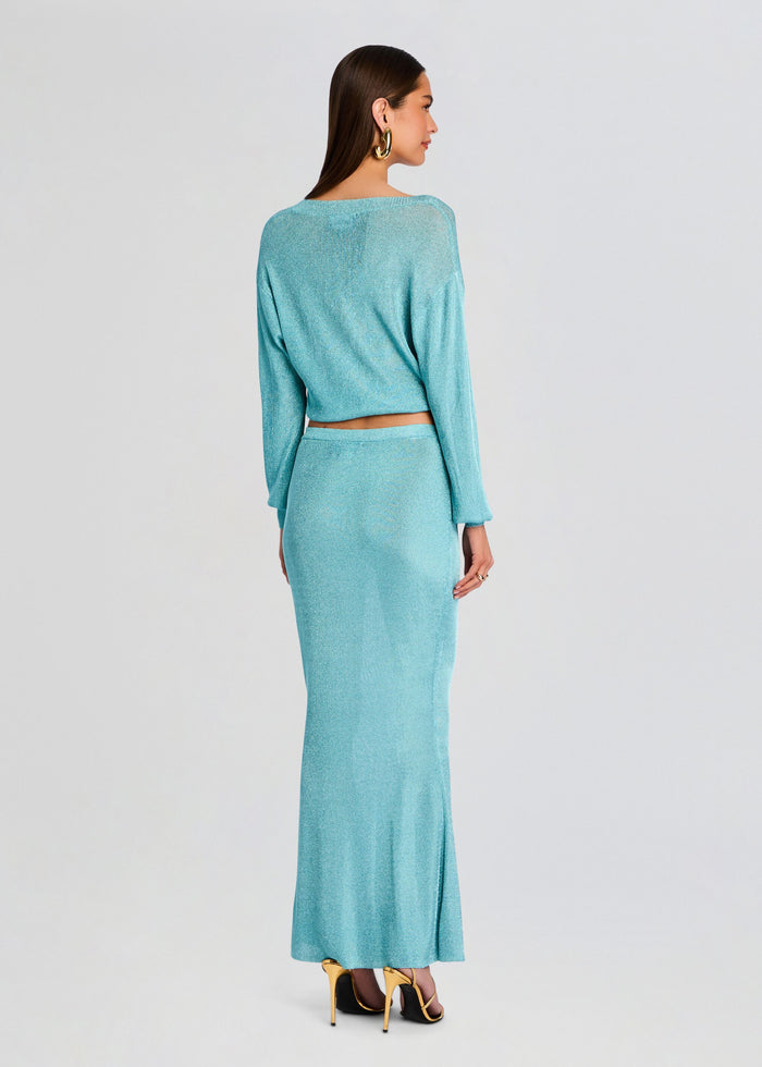Harmony Metallic Knit Skirt