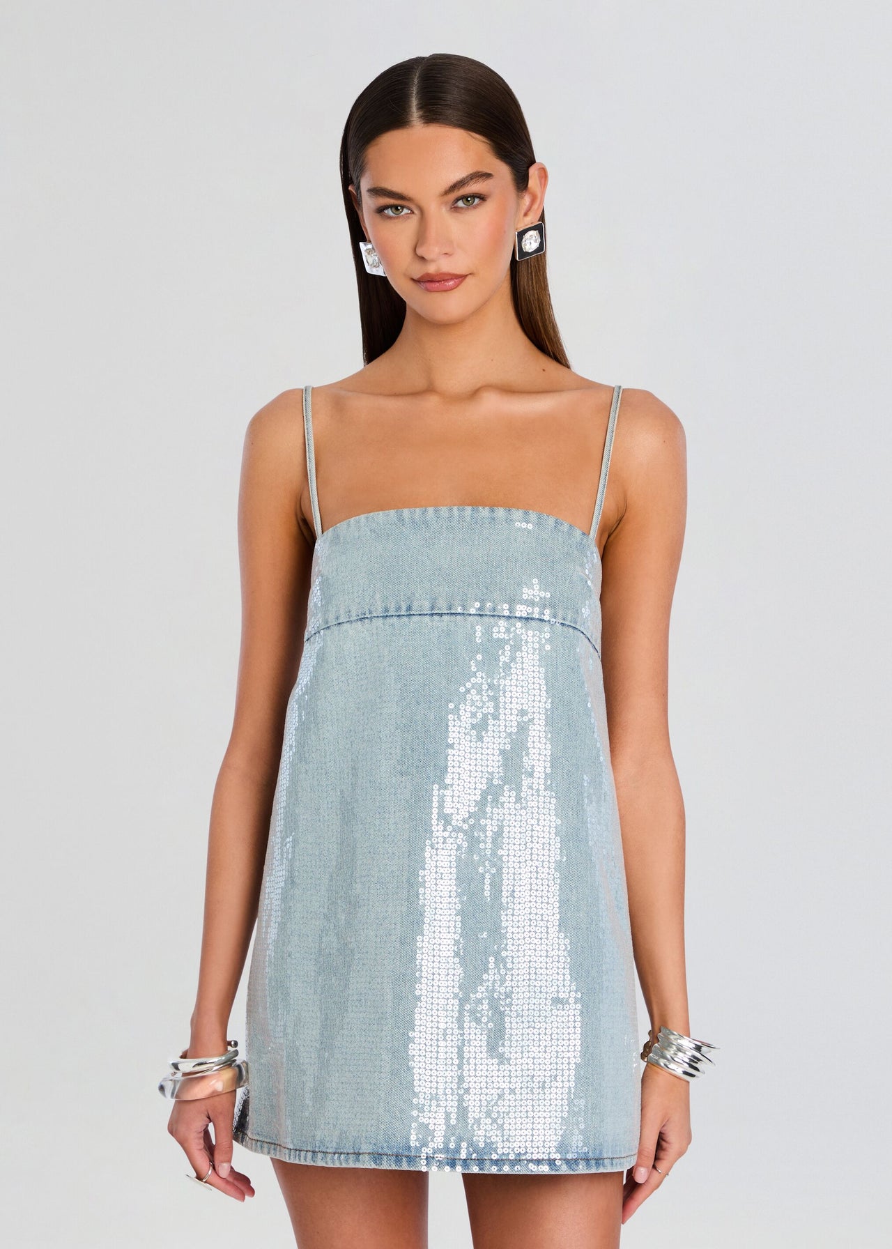 Retrofete Women's Nadiya Sequined Denim Dress - Blue - Size S - Coastline Retrofete Women's Nadiya Sequined Denim Dress - Blue - Size S - Coastline