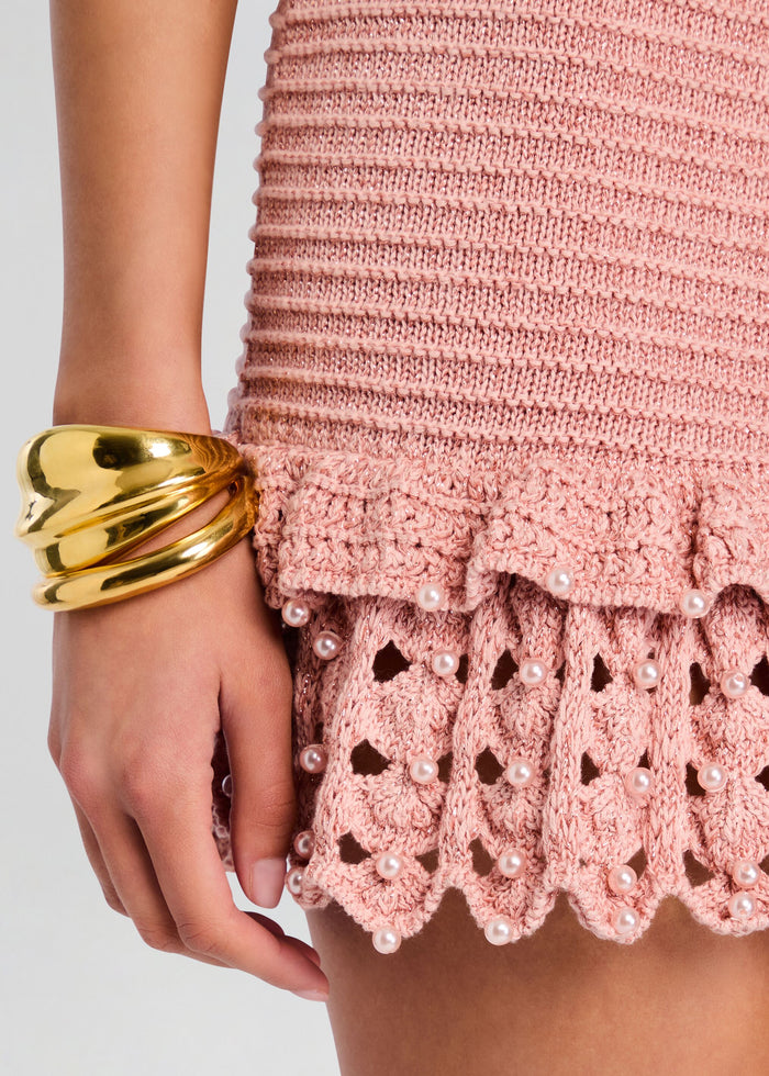 Vali Crochet Pearl Embellished Dress media 2 of 5