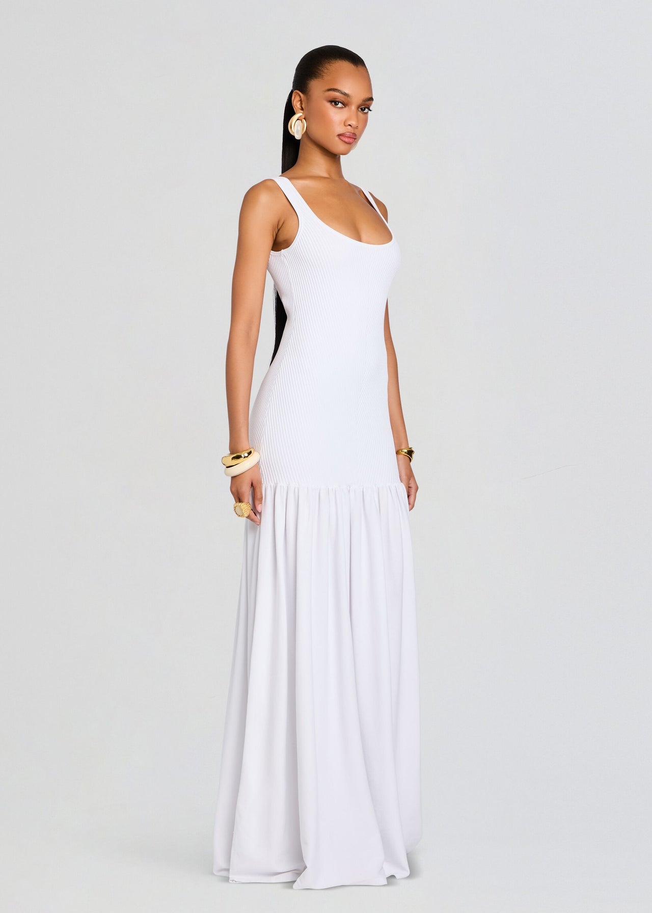 The Kennedy Knit Dress-White
