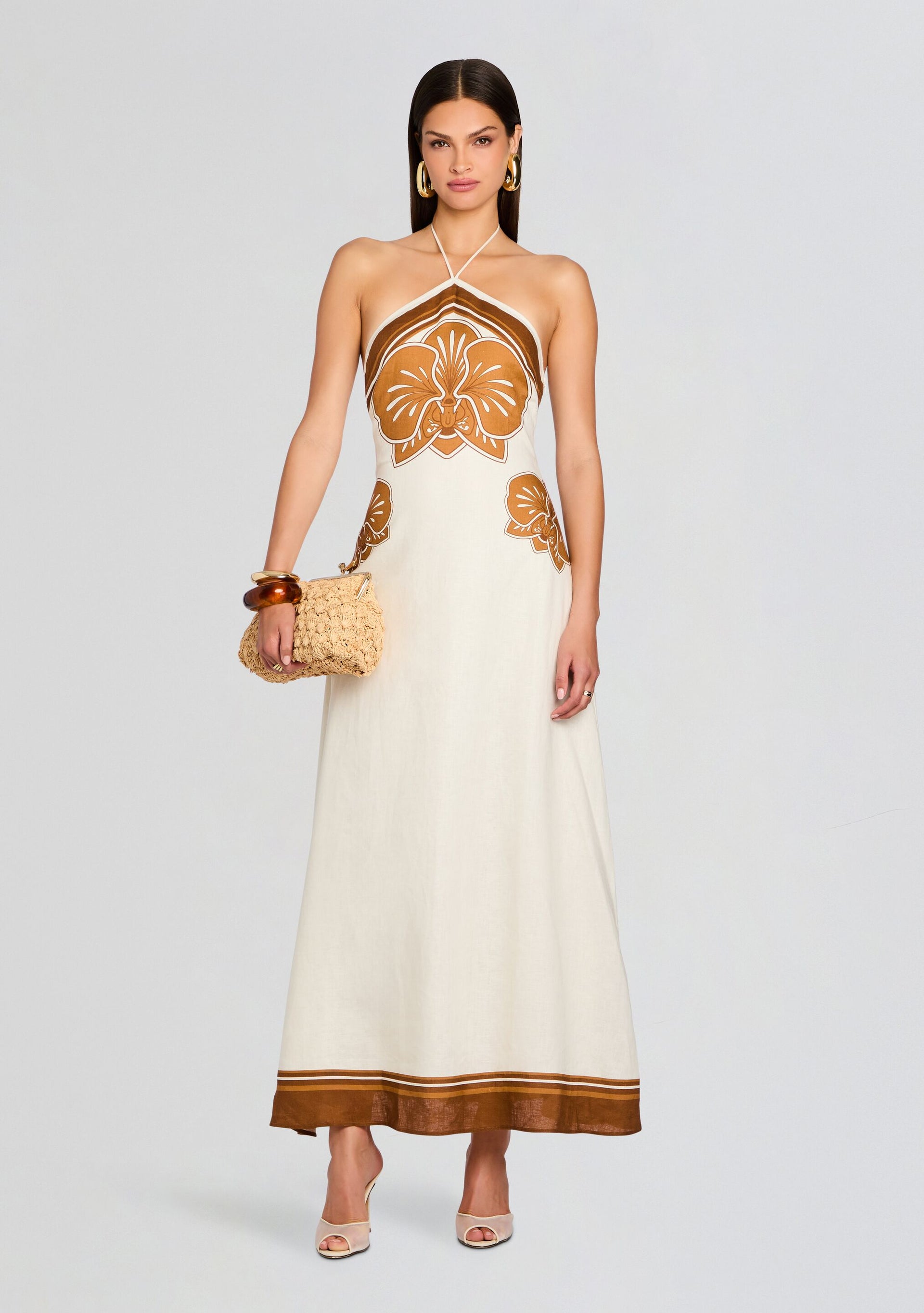Shani Shemer Kora Maxi Dress | Floral/Off White | Size XS