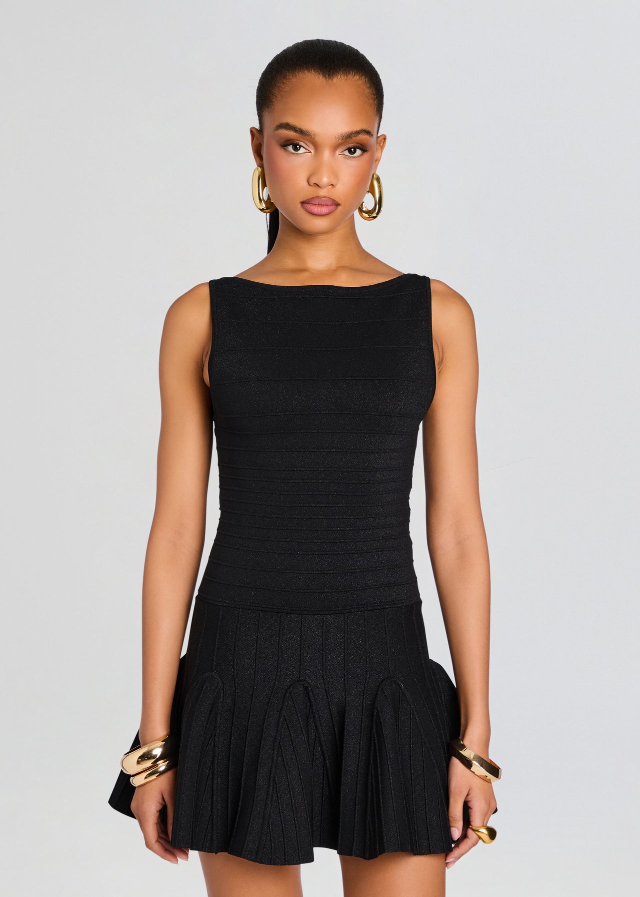 Retrofete Audrina Knit Dress in Black