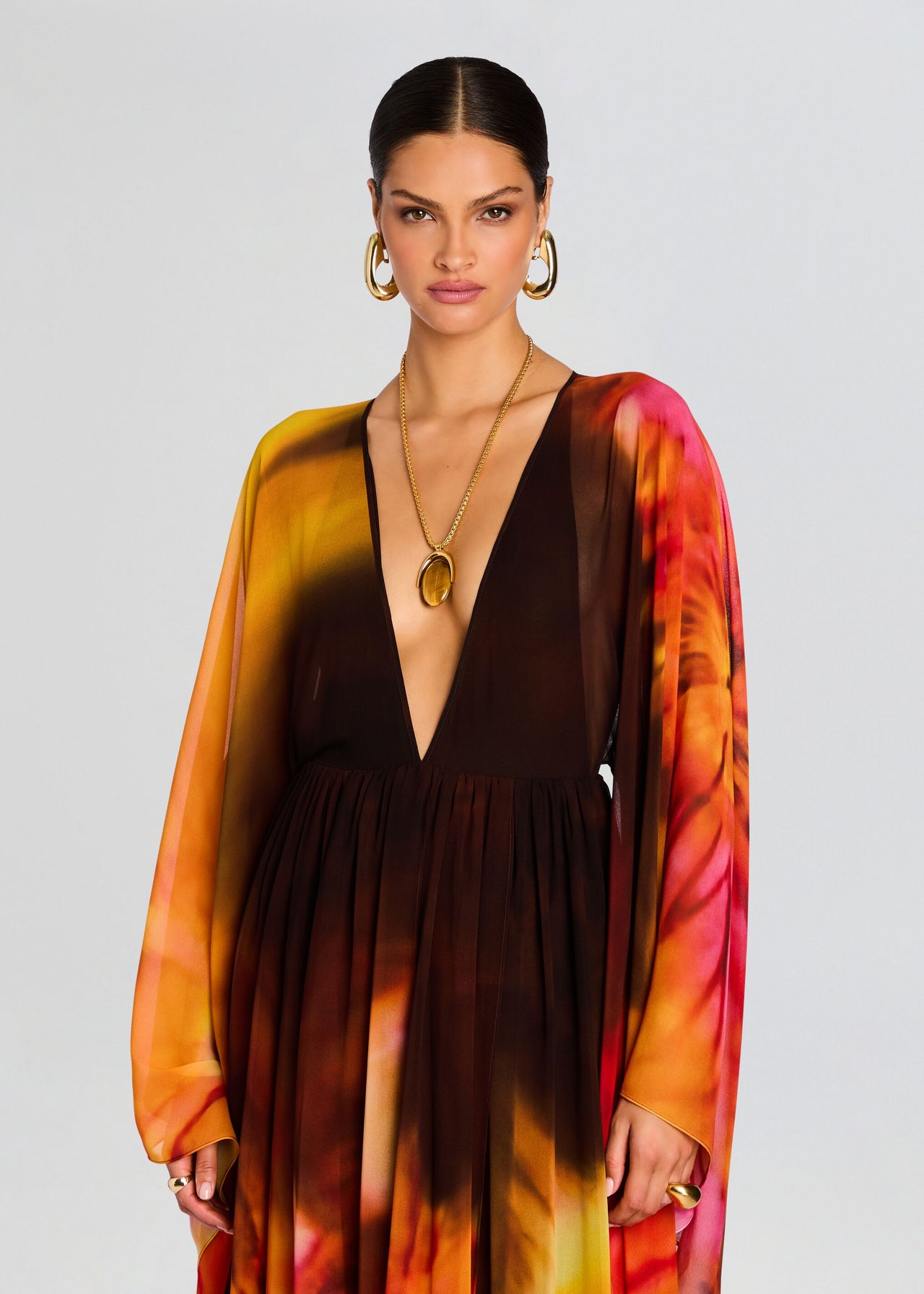 sachin and babi light blue dress retroféte Women's Hedley Chiffon Dress - Orange