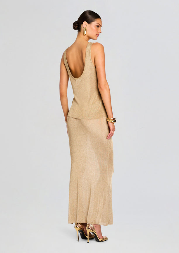 Harmony Metallic Knit Skirt