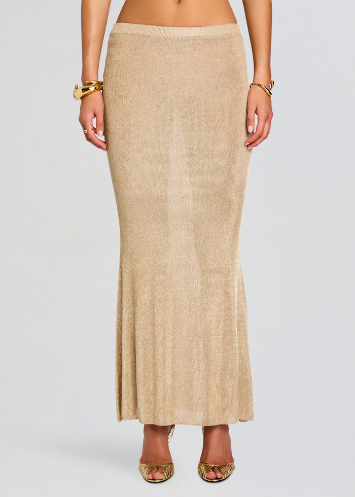 Harmony Metallic Knit Skirt
