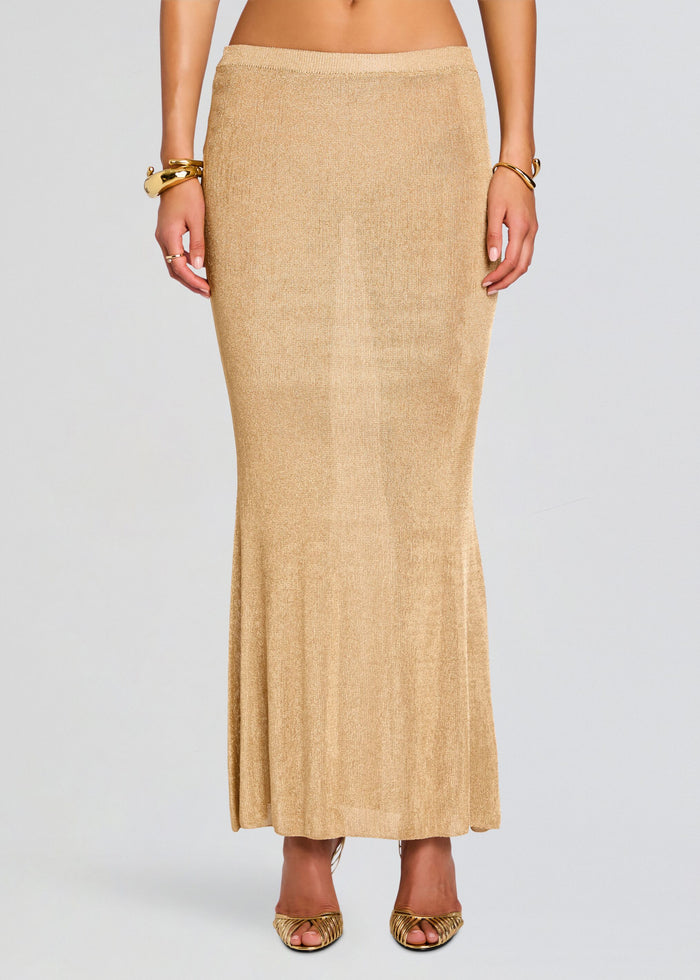 Harmony Metallic Knit Skirt media 1 of 5