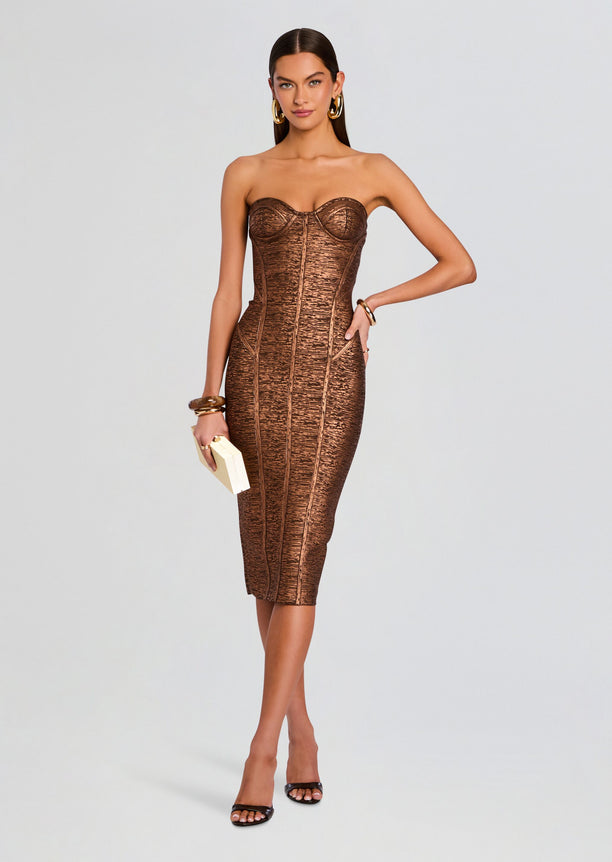 Charlize Coated Knit Dress