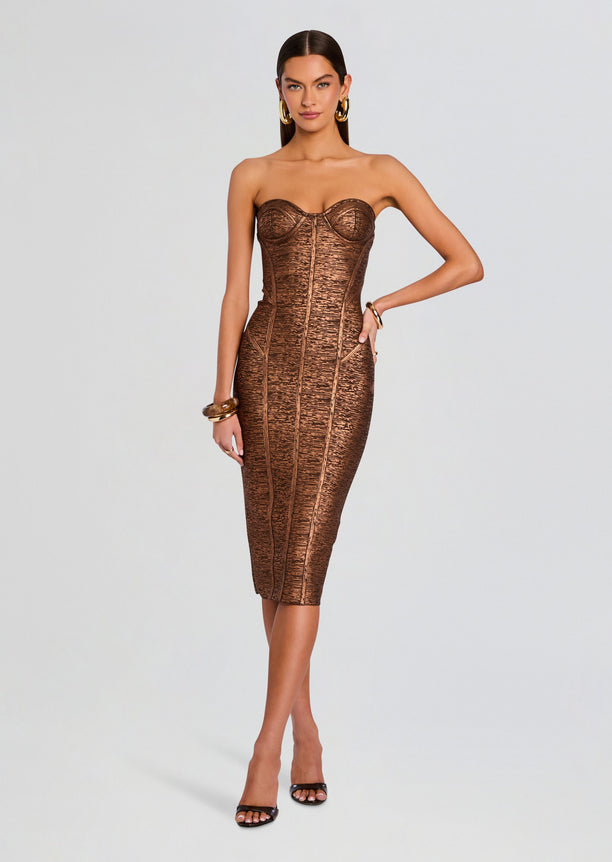 Charlize Coated Knit Dress