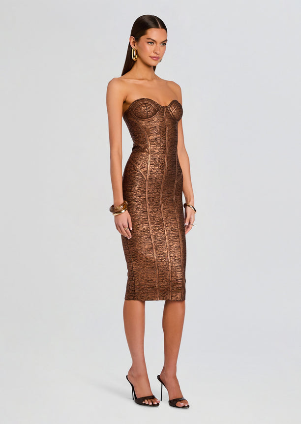 Charlize Coated Knit Dress