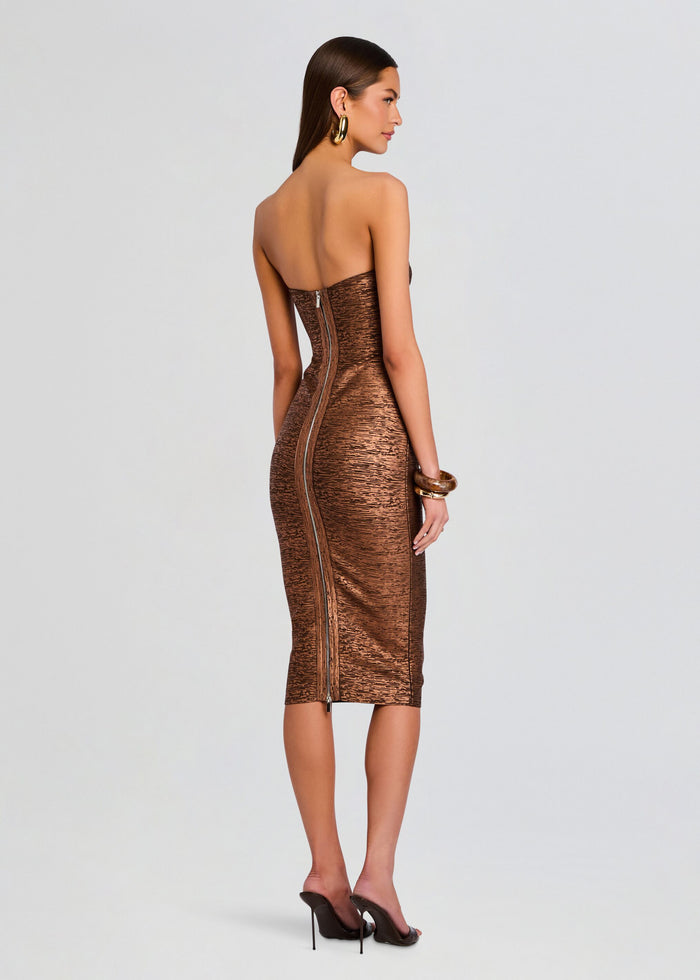 Charlize Coated Knit Dress media 4 of 5