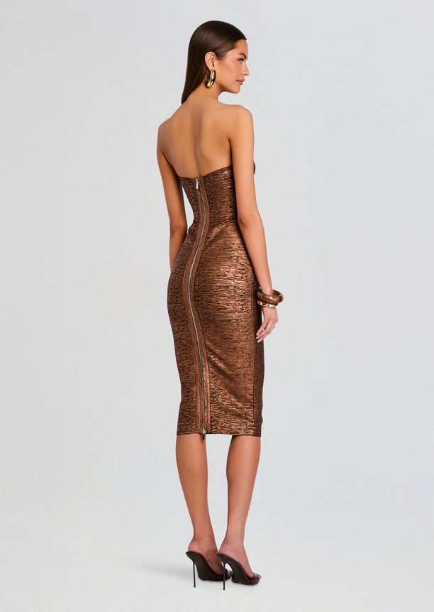 Charlize Coated Knit Dress