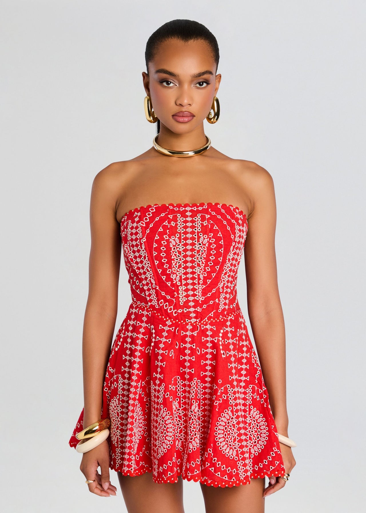 charo ruiz red dress Charo Ruiz Ibiza Jaily Short Dress in Formula Red