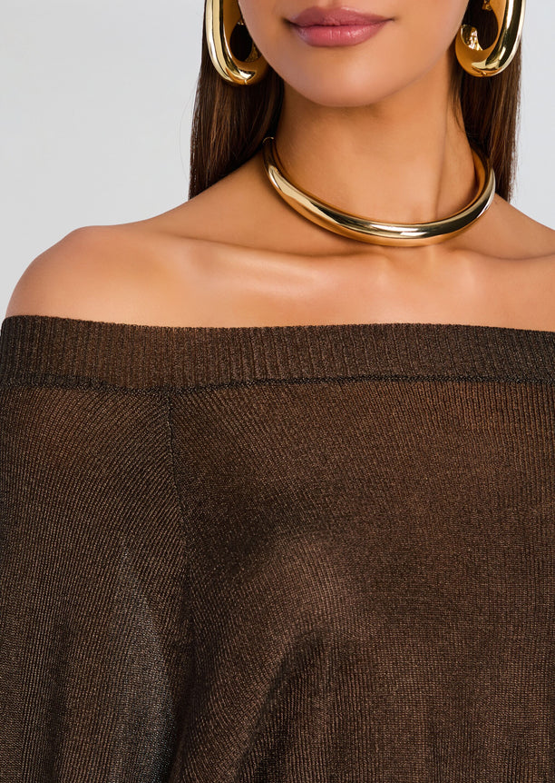 Felicity Metallic Knit Top