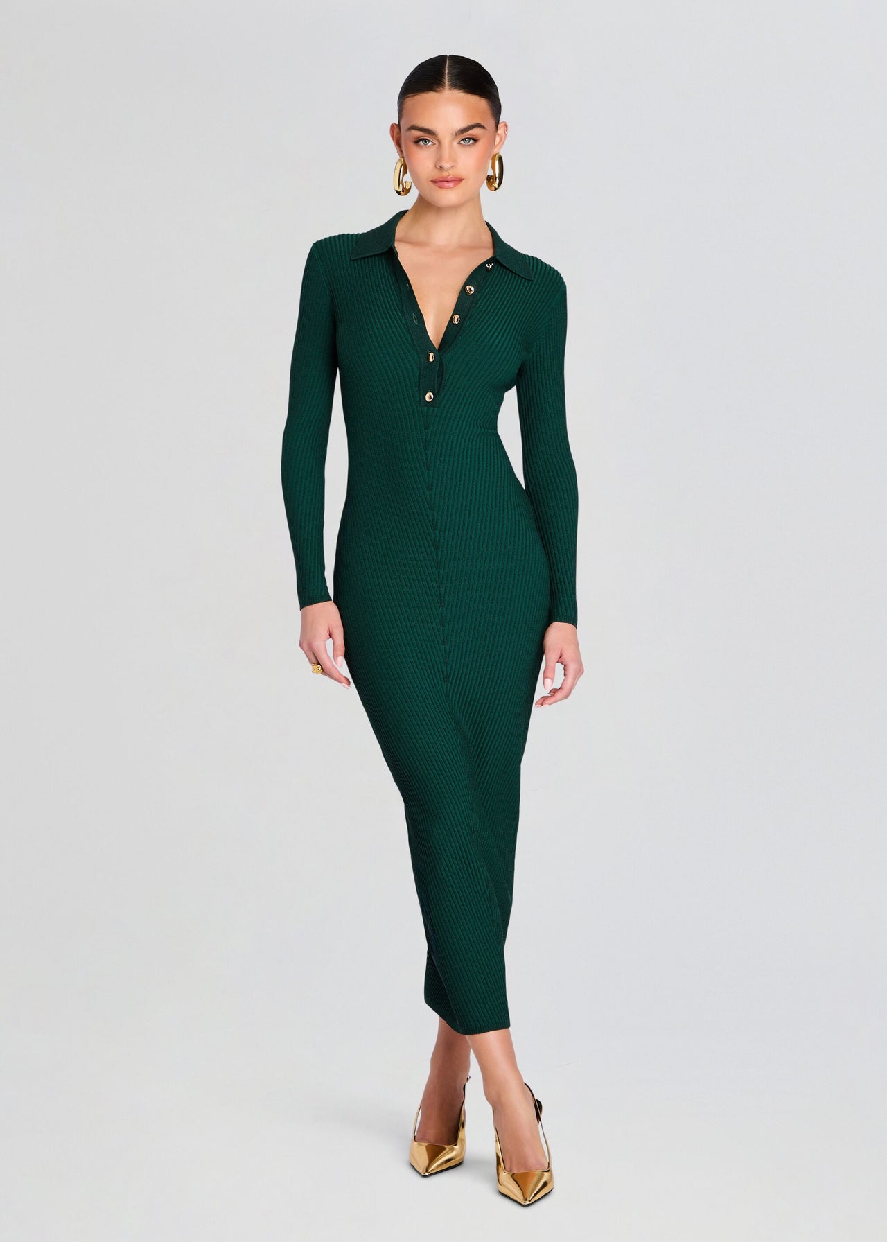 retroféte Women's Buffy Knit Dress - Green