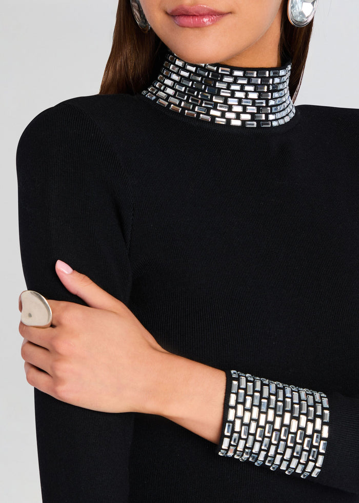 Corinth Embellished Knit Dress media 2 of 5