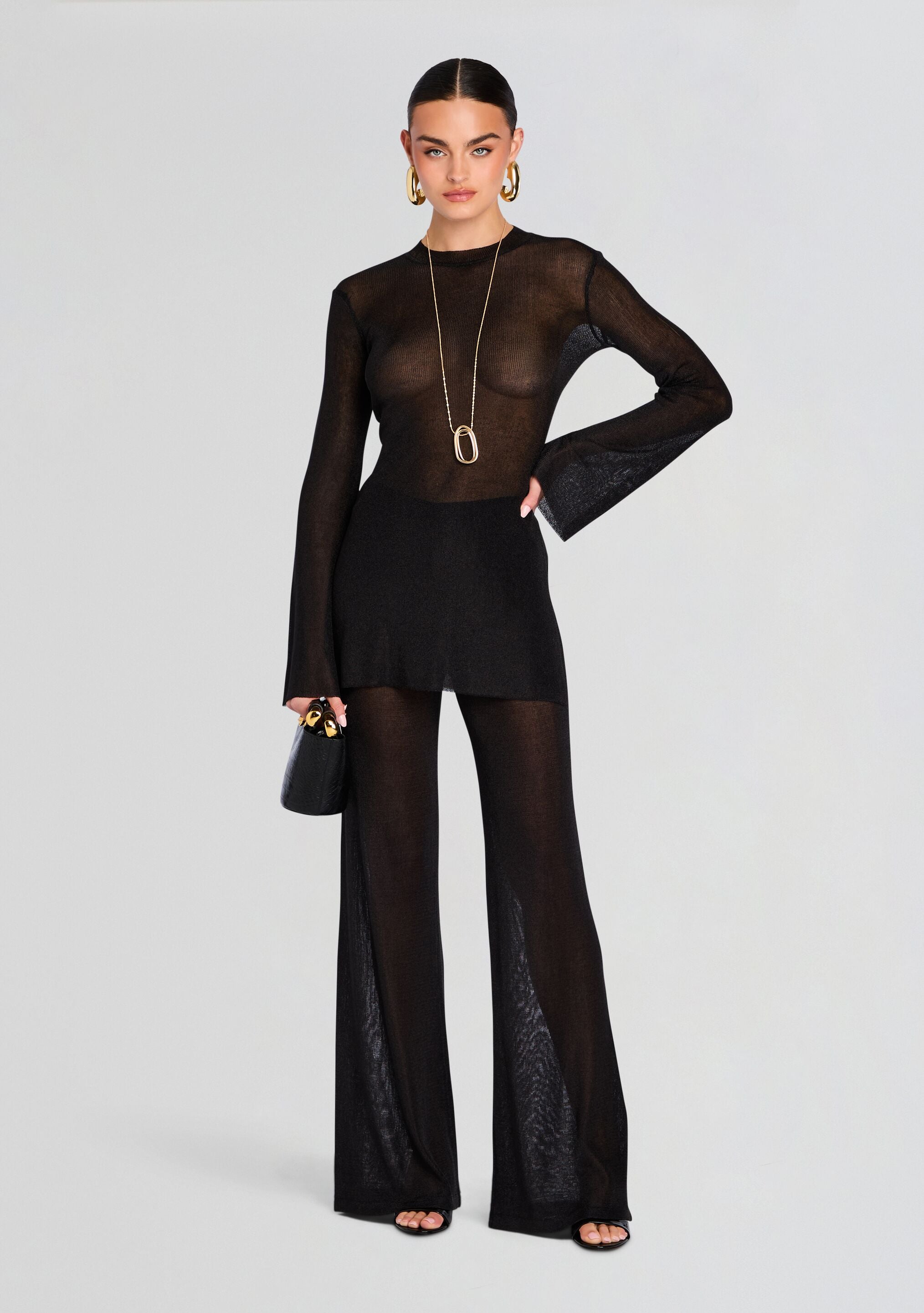 Ines Metallic Knit Top – Retrofete