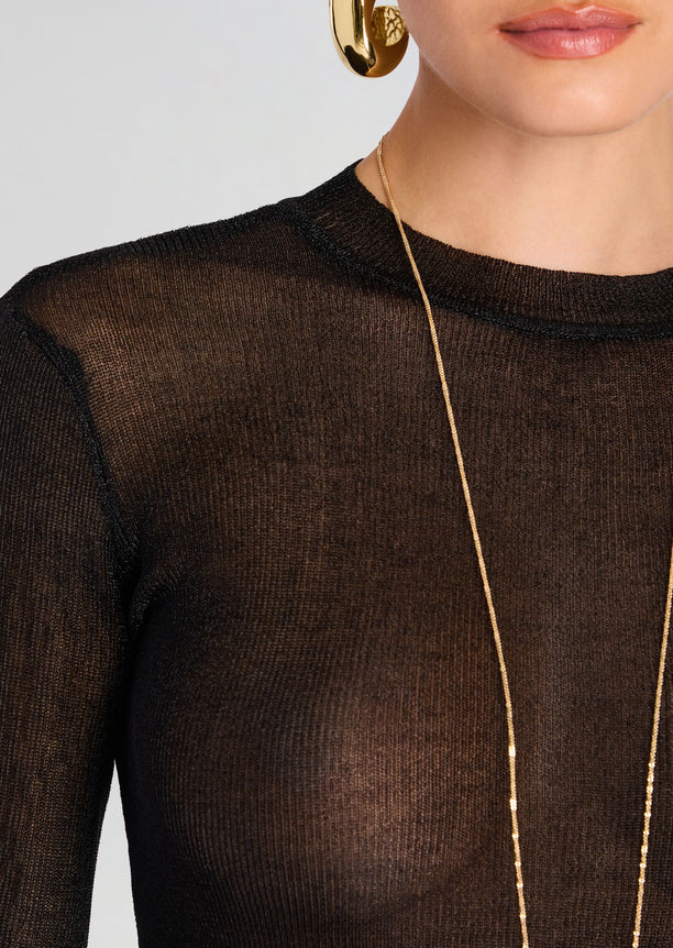 Ines Metallic Knit Top