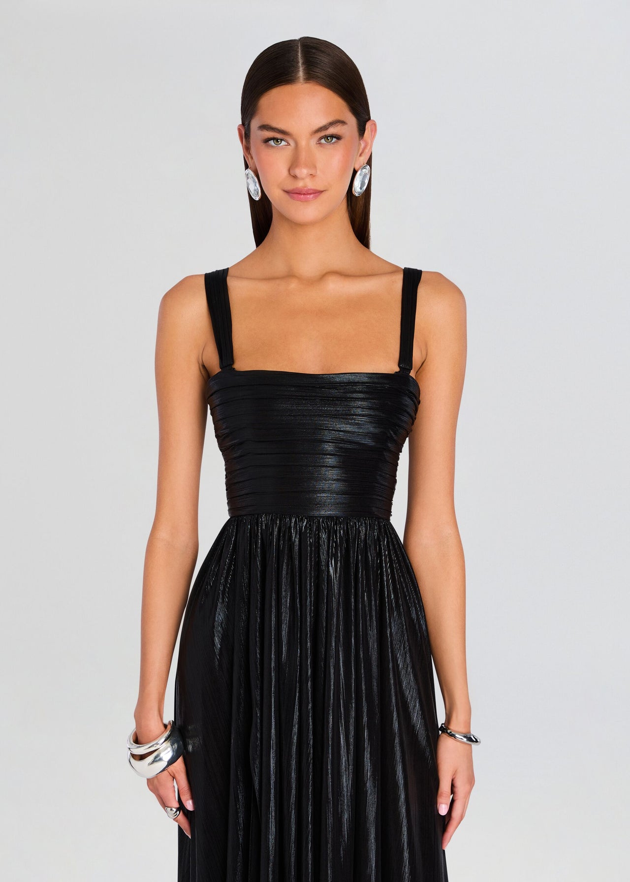 retrofete iris metallic dress Retrofete Iris Metallic Maxi Dress