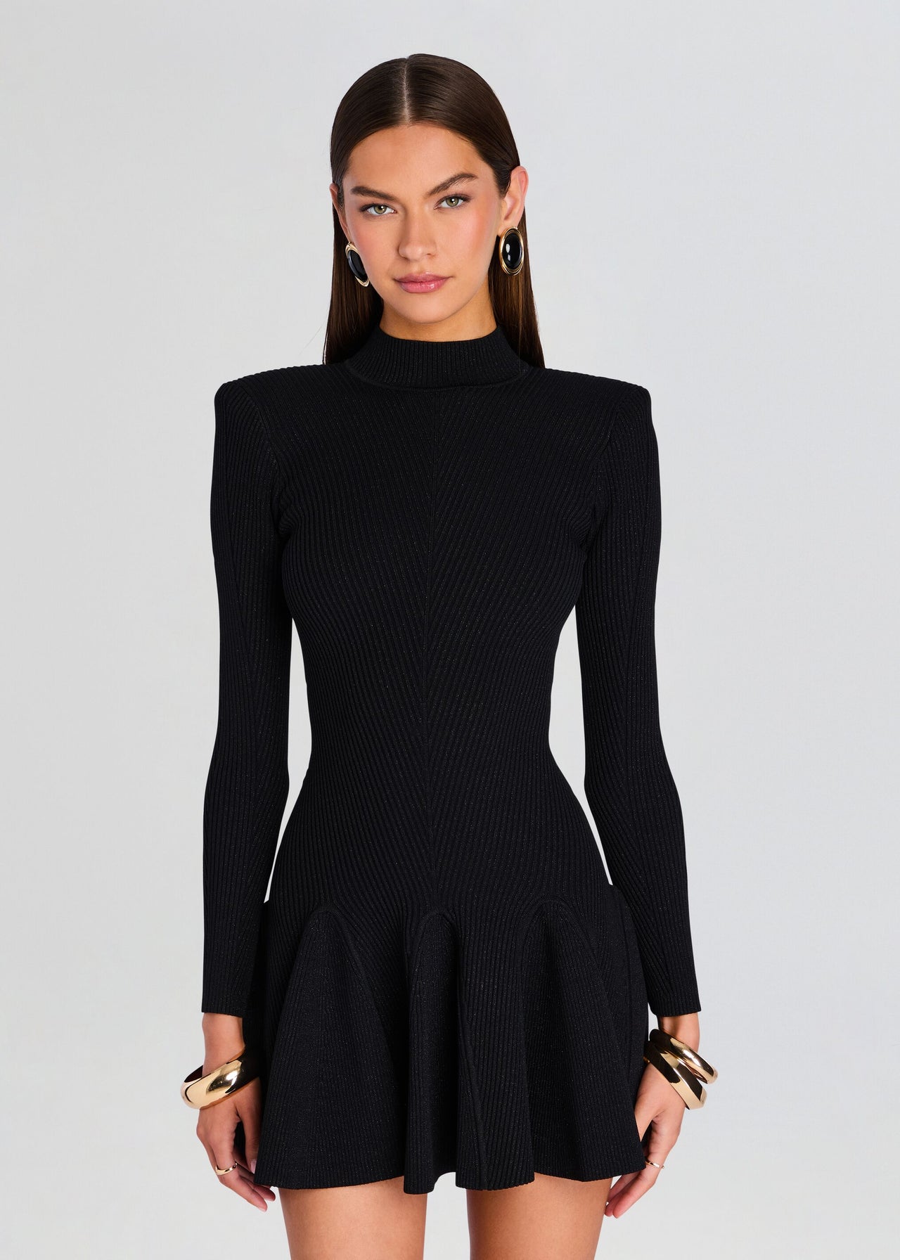 Retrofete Sydonie Knit Mini Dress - Metallic Black Retrofete Sydonie Knit Mini Dress - Metallic Black