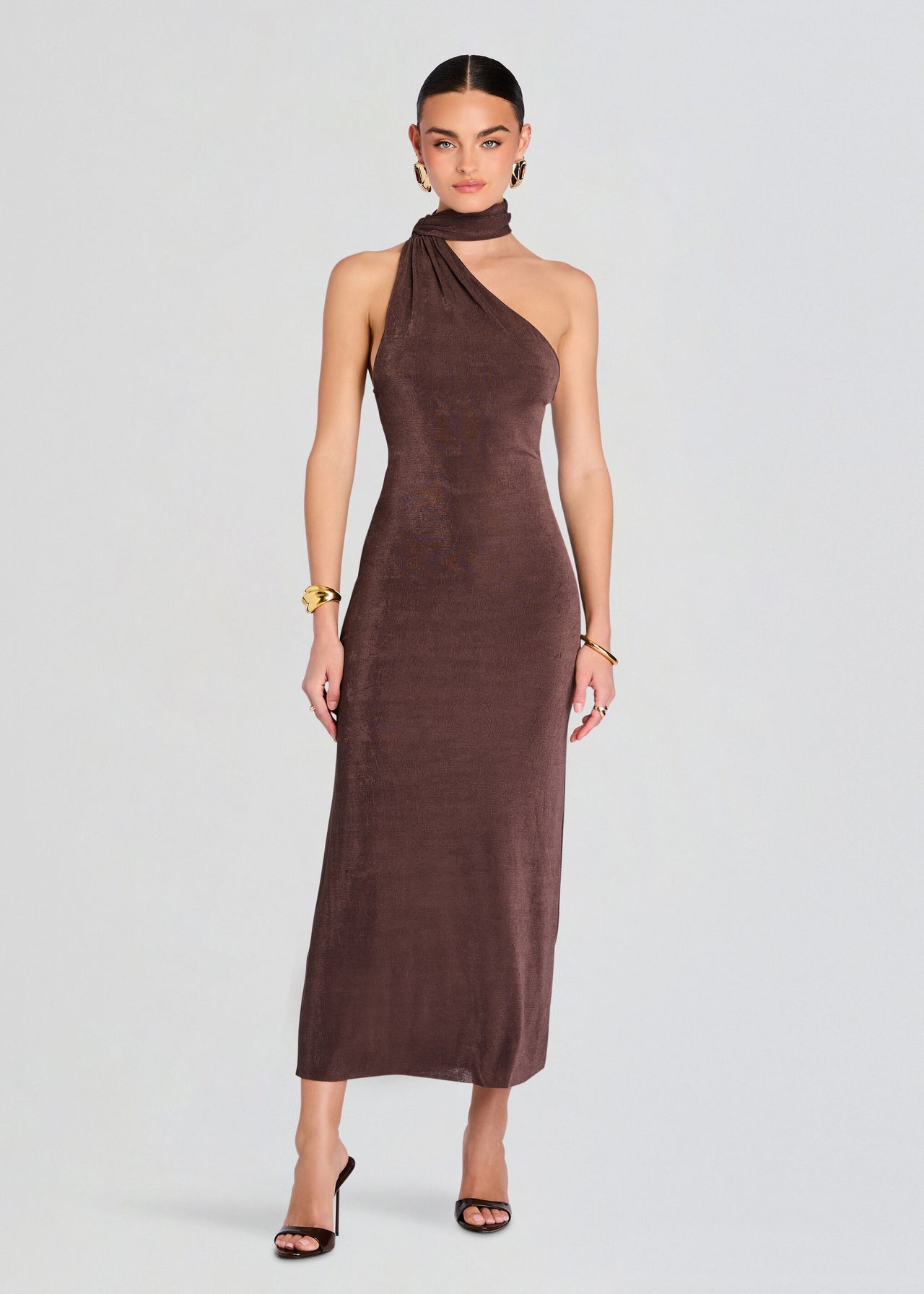 Women | Tre Midi Dress | Slate Brown Slate Brown / XXL Women | Tre Midi Dress | Slate Brown Slate Brown / XXL