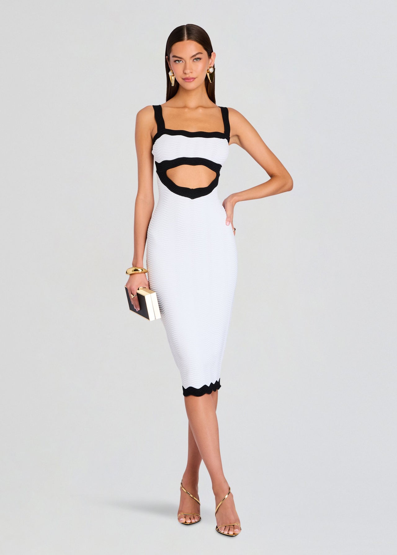slim fit dress slacks Bridal Gold & Black Bisser Cape