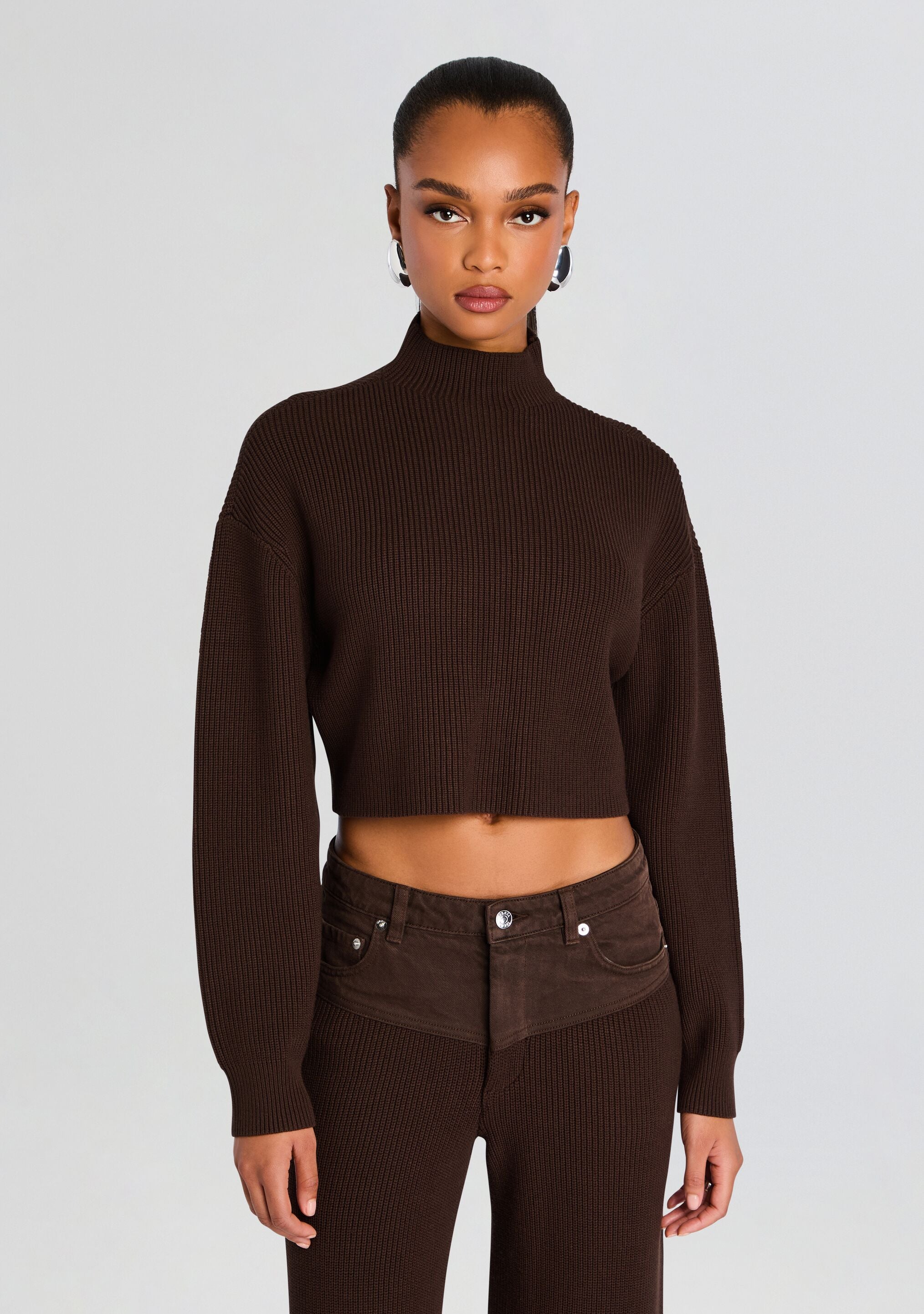たま　HAUNT ハウント CROPPED FT C KNIT Carmen Mid Cropped Sweater – Retrofete