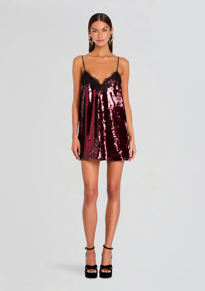 olive mini dress retrofete Olive Sequin Lace Dress – Retrofete