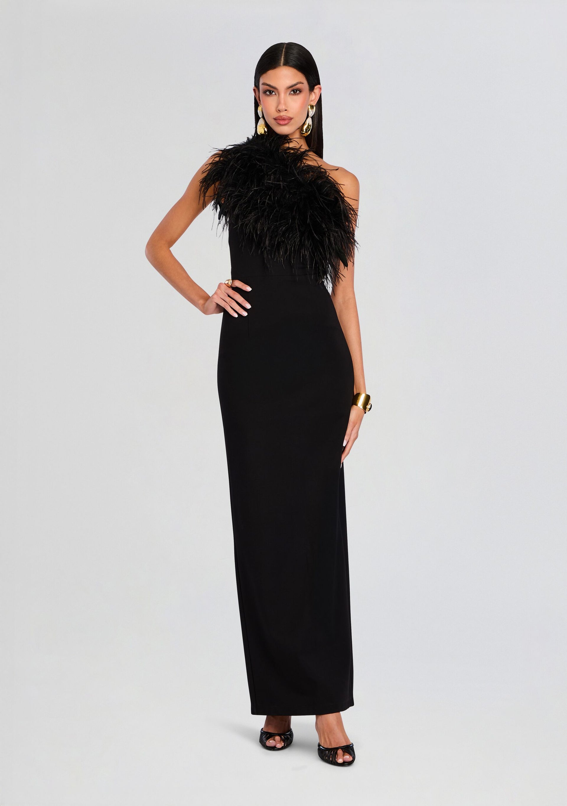 honest abe's feather dress Strapless Fitted Prom Party Cocktail Beaded Feather Dress JA2374 by Jessica Angel White / L