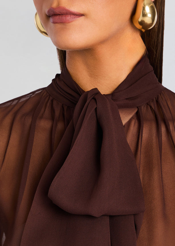 Hasli Silk Chiffon Top