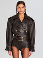 Malene Leather Jacket thumbnail media 1 of 6
