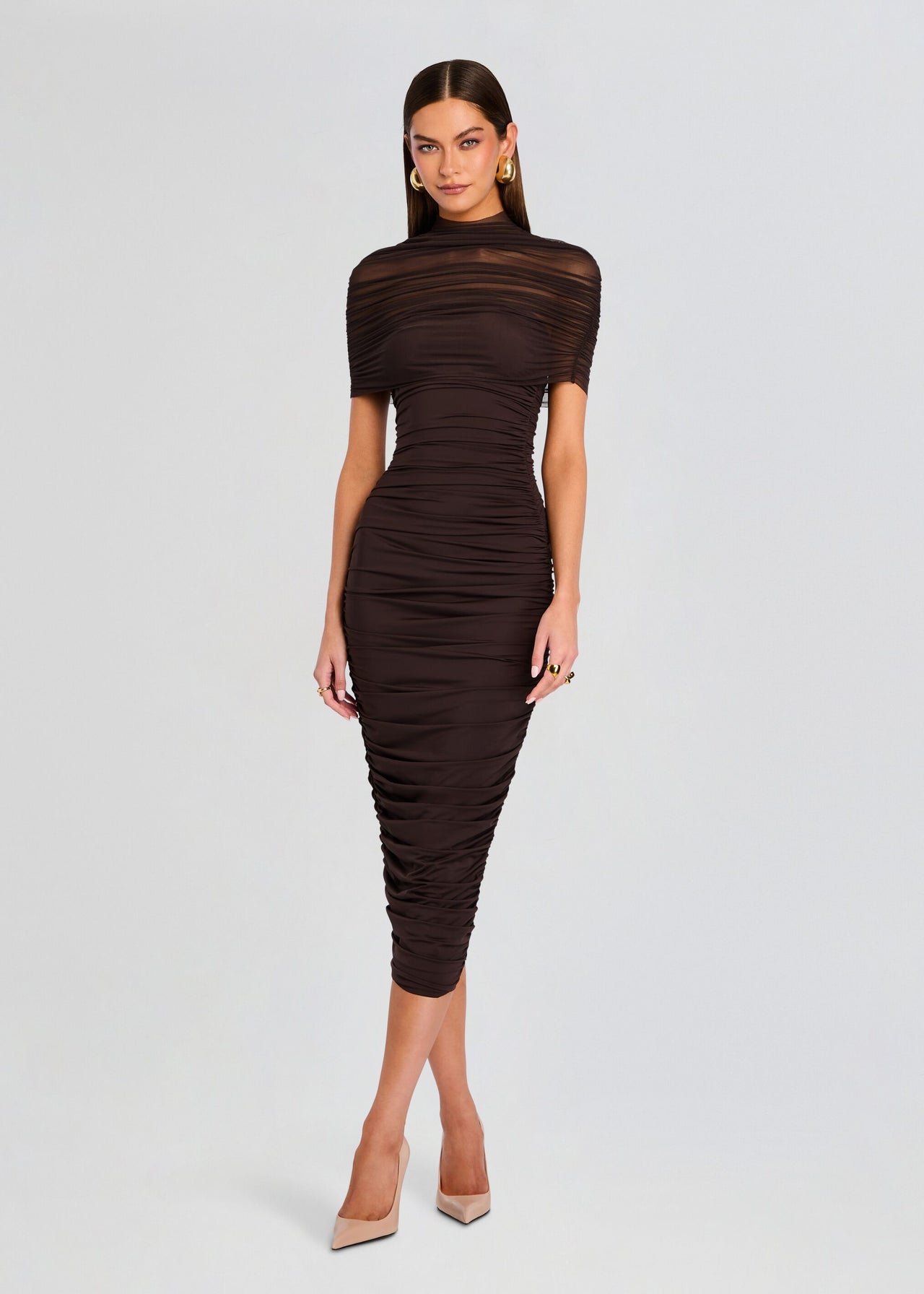brown dress with nude heels Zara Caramel Brown Dress | NWT | S