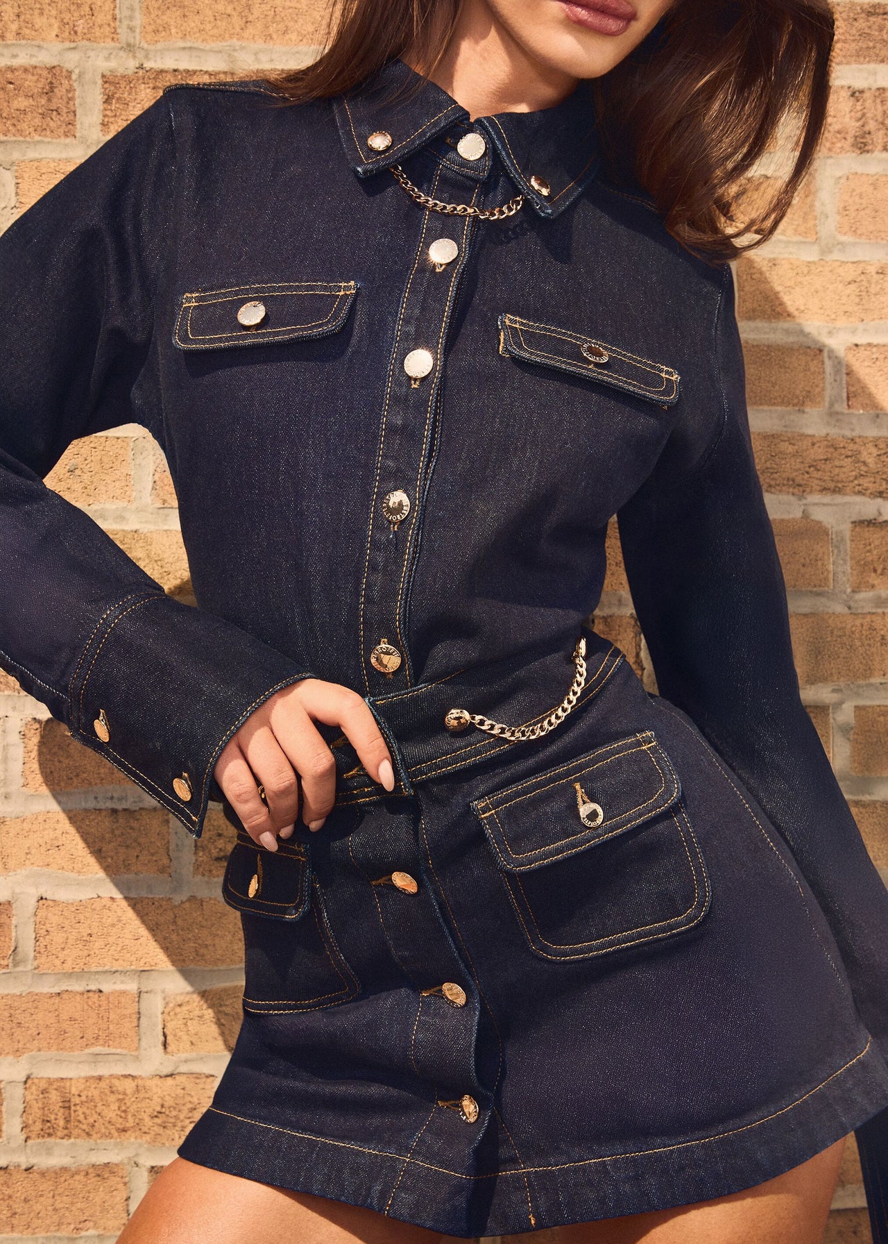 denim dress skirt Denim A-Line Skirt Light Denim / 20 / S261636